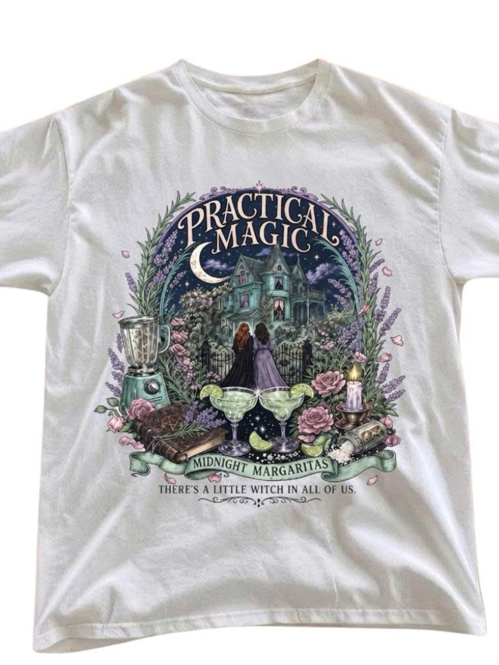 Gildan Shirt White Practical Magic Graphic Tee